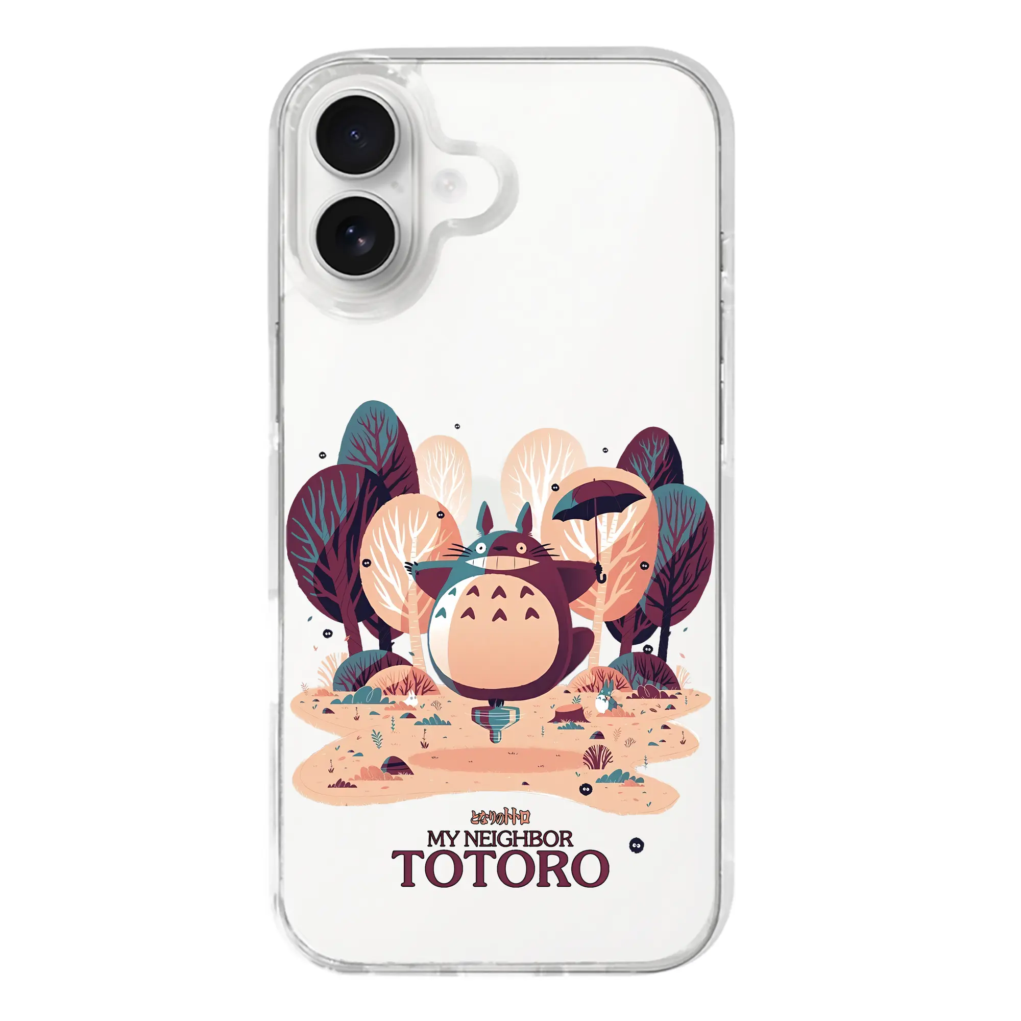 となりのトトロ グッズ トトロ - iPhone 17シリーズ 透明スマホケース – 薄型・耐衝撃・精密フィット保護カバー